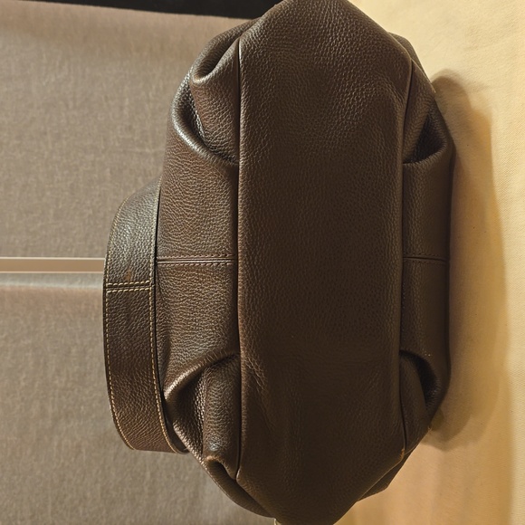 Coach Brown Pebbled Leather Shoulder Bag - Picture 6 of 11